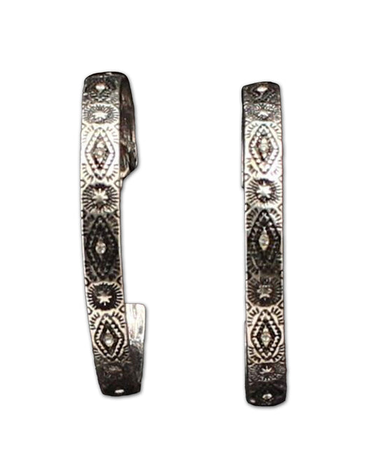 Aztec Engraved Hoop Earrings by Silver Strike from Skip’s Western Outfitters | MFW-DE386SBCL-O/S-REG
