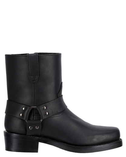 Dingo Men's Rev Up Harness Boots in  with Medium Square Toe at Skip's Western Outfitters | DI19090-BLACK