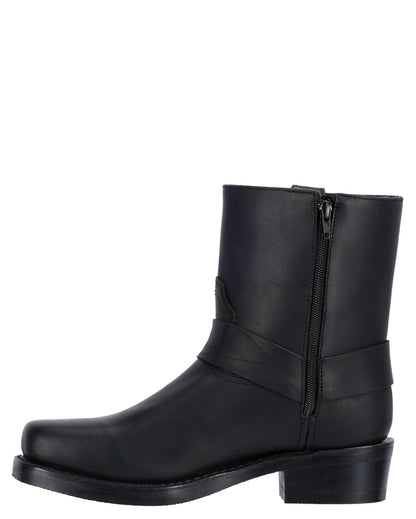 Dingo Men's Rev Up Harness Boots in  with Medium Square Toe at Skip's Western Outfitters | DI19090-BLACK