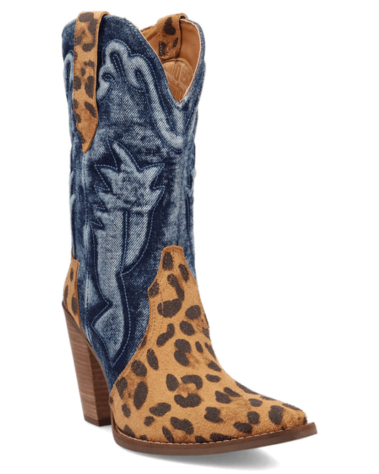 Dingo Women's Tipsy Western Boots in Leopard with Snip Toe at Skip's Western Outfitters | DI2247-Leopard