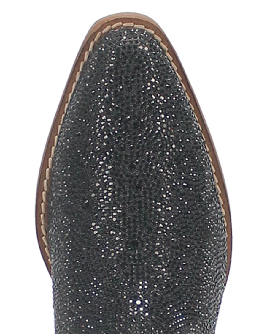 Dingo Women's Rhinestone Cowgirl Western Booties in Black at Skip's Western Outfitters | DI577-BLACK