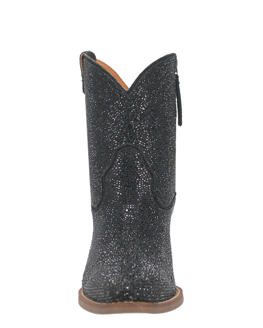 Dingo Women's Rhinestone Cowgirl Western Booties in Black at Skip's Western Outfitters | DI577-BLACK