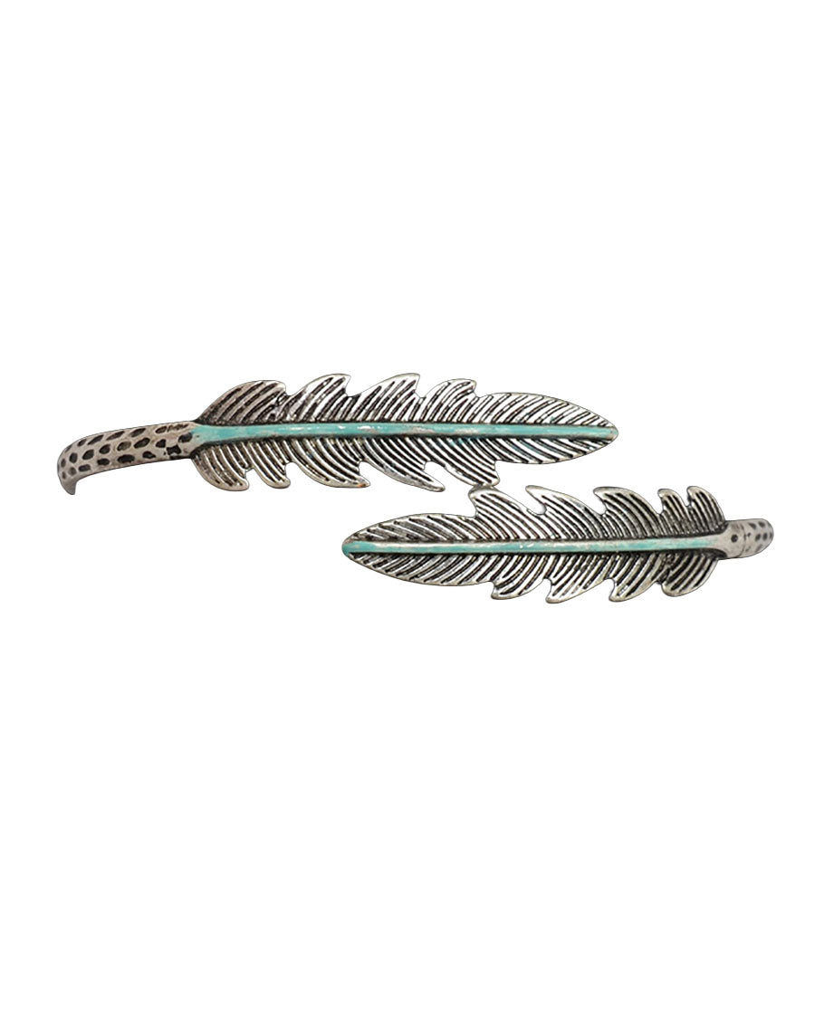 Antique Silver Feather Bracelet - DLB0335 by Silver Strike from Skip’s Western Outfitters | MFW-DLB0335-O/S-REG