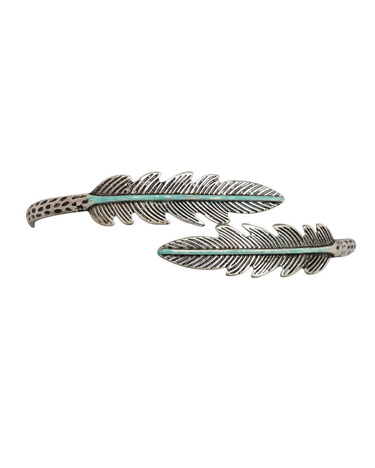 Antique Silver Feather Bracelet - DLB0335