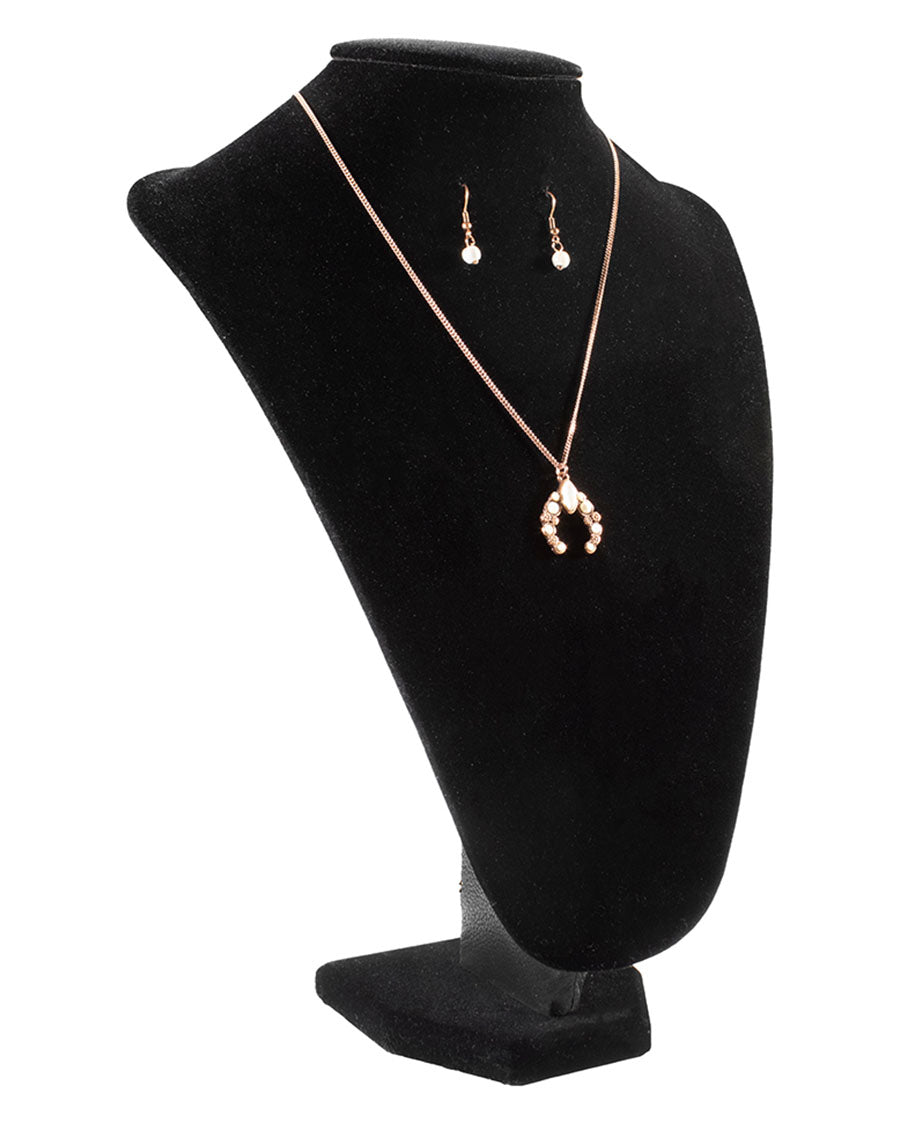 Ivory & Copper Squash Blossom Jewelry Set - DNE0736CBIV