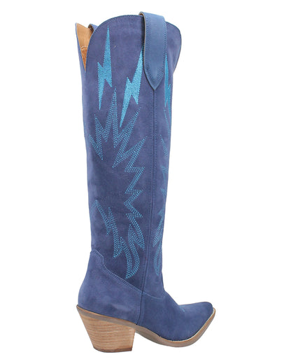 Dingo Women's Thunder Road Western Boots in Blue with Snip Toe at Skip's Western Outfitters | DI597-BLUE