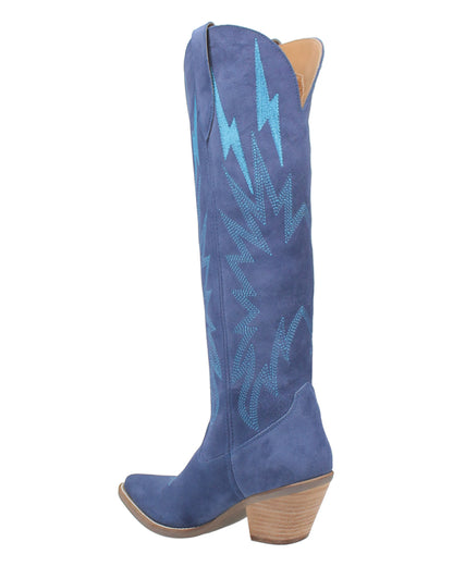 Dingo Women's Thunder Road Western Boots in Blue with Snip Toe at Skip's Western Outfitters | DI597-BLUE