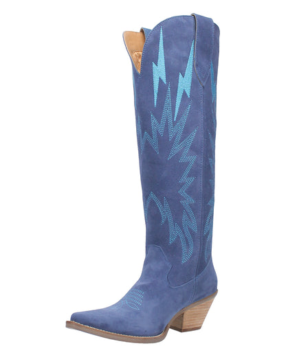 Dingo Women's Thunder Road Western Boots in Blue with Snip Toe at Skip's Western Outfitters | DI597-BLUE