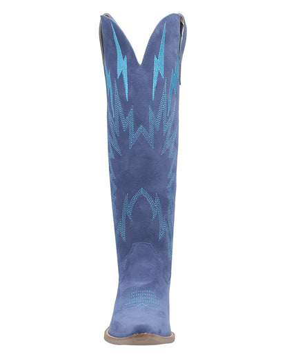 Dingo Women's Thunder Road Western Boots in Blue with Snip Toe at Skip's Western Outfitters | DI597-BLUE