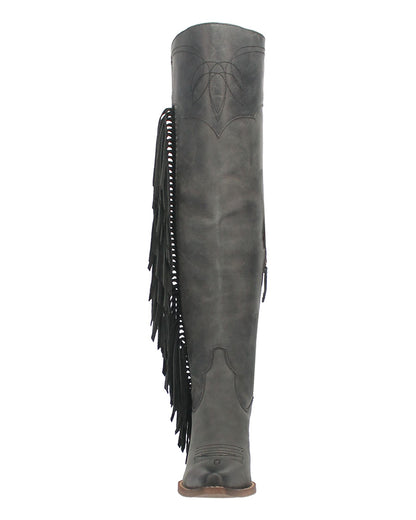 Dingo Women's Sky High Western Boots in Black with Medium Square Toe at Skip's Western Outfitters | DI604-BLACK