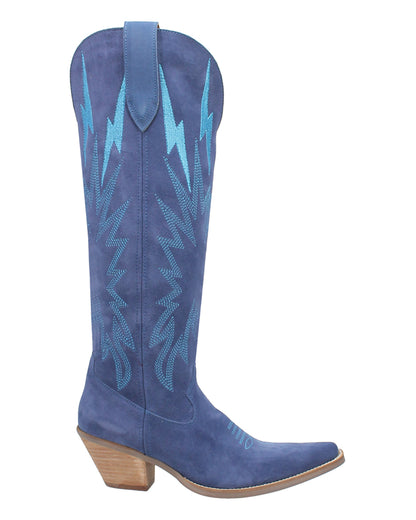 Dingo Women's Thunder Road Western Boots in Blue with Snip Toe at Skip's Western Outfitters | DI597-BLUE