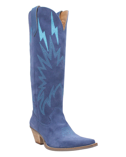 Dingo Women's Thunder Road Western Boots in Blue with Snip Toe at Skip's Western Outfitters | DI597-BLUE
