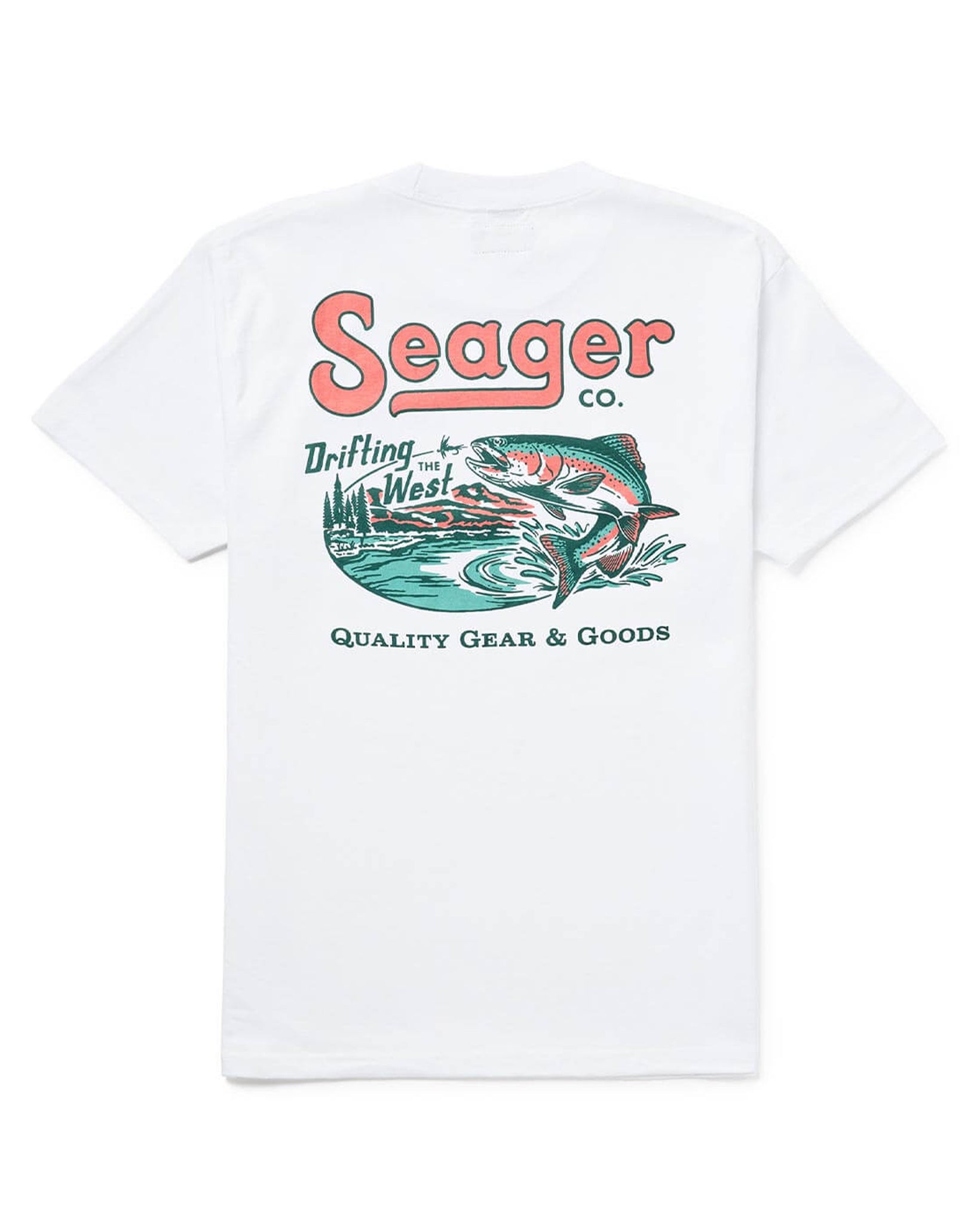 Men's Drifting The West Tee by Seager from Skip’s Western Outfitters | SEA-MTSU24DRIFTWWHT-S-WHITE