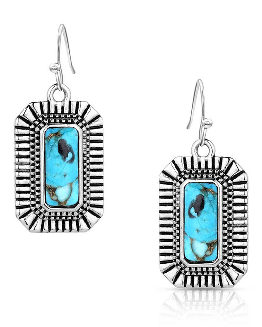 Turquoise Sky Earrings by Montana Silversmiths from Skip’s Western Outfitters | MON-ER6110-O/S