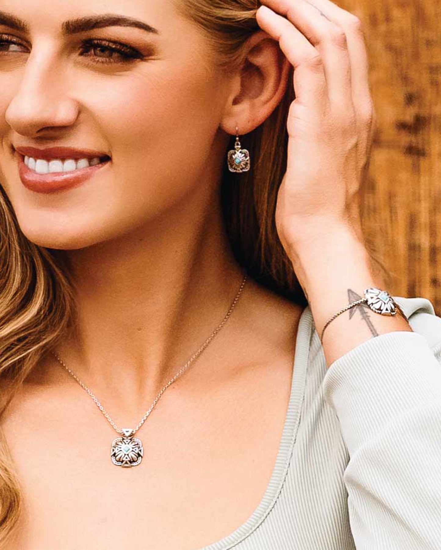 Desert Sage Turquoise Earrings