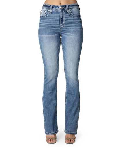 Women's High-Rise Bootcut Jeans - H3636B106V by Miss Me from Skip’s Western Outfitters | MMJ-H3636B106V-23-32