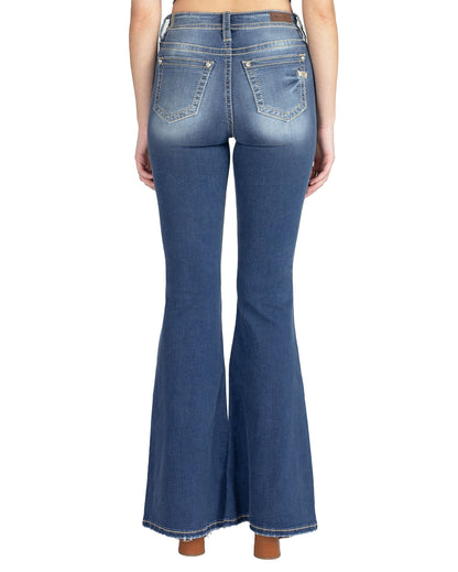 Women's Classic Flared Denim Jeans by Miss Me from Skip’s Western Outfitters | MMJ-H3636F72-25-34