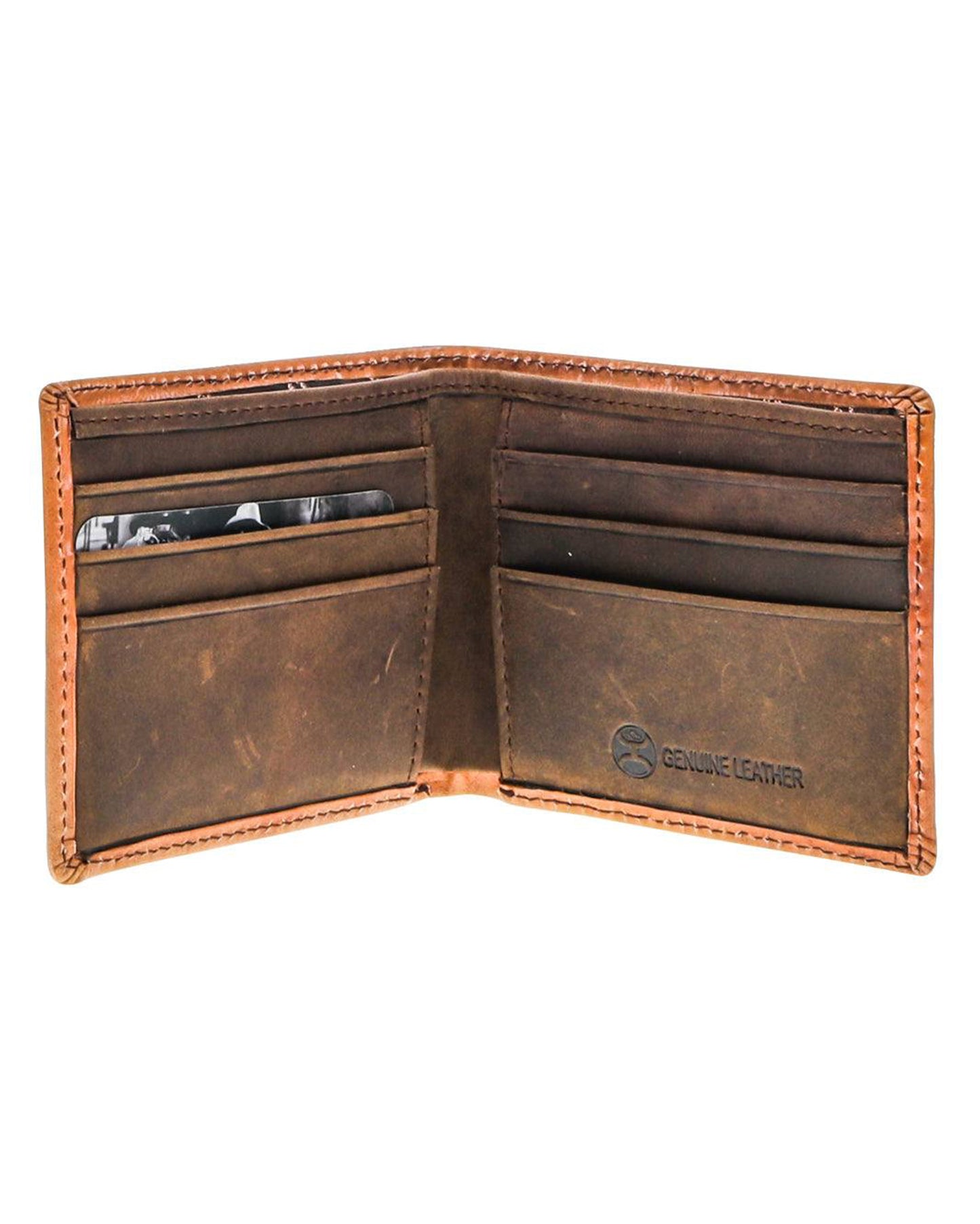 Hand Tooled Leather Bifold Wallet