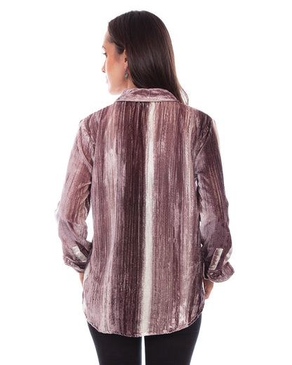 Women's Velvet French Cuffs Blouse