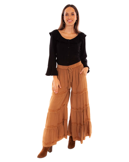 Women's Palazzo Pants by Scully from Skip’s Western Outfitters | SCU-HC867-BEI-XS-BEIGE