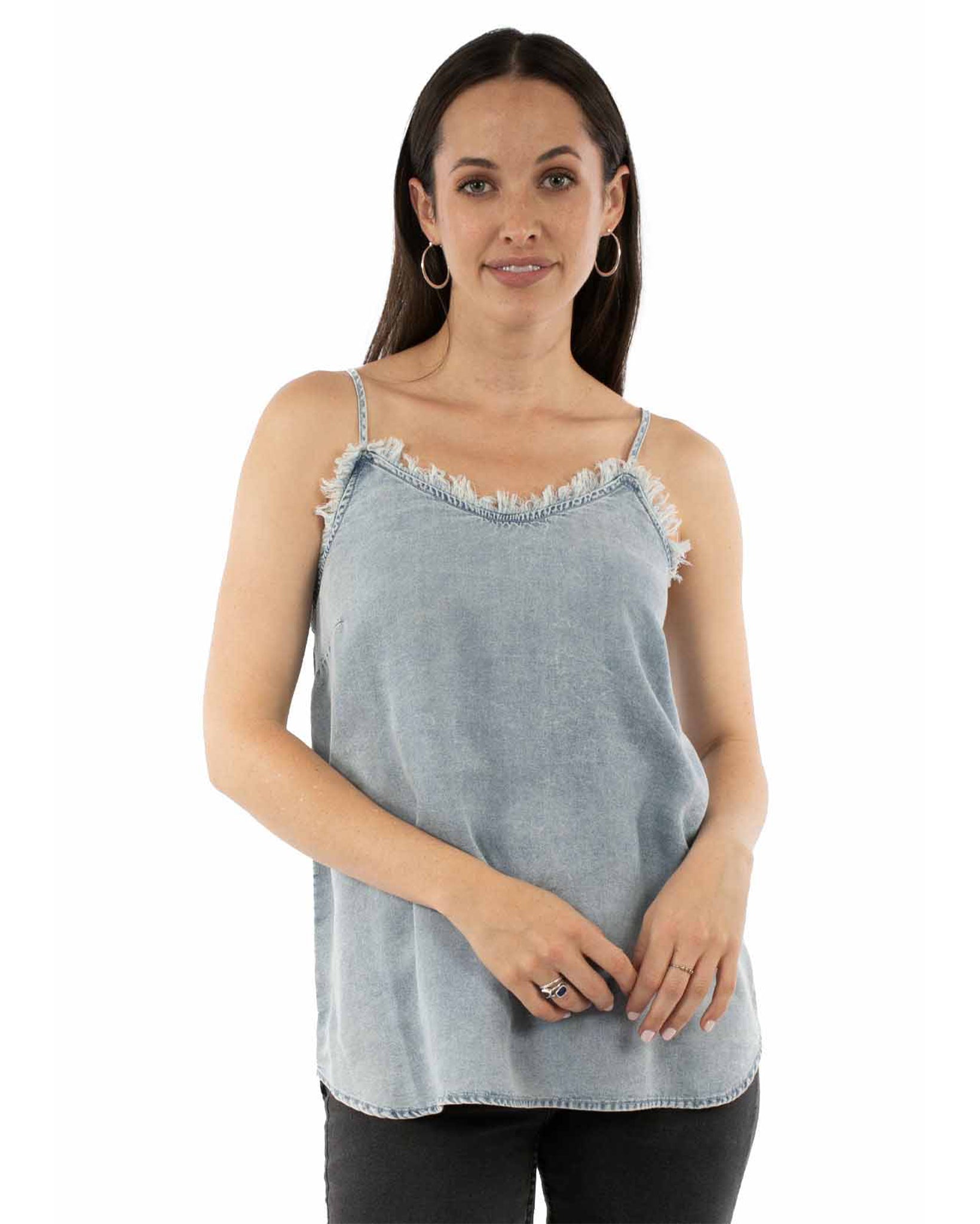 Women's Camisole by Scully from Skip’s Western Outfitters | SCU-HC963-LBL-XS-LIGHT-BLUE