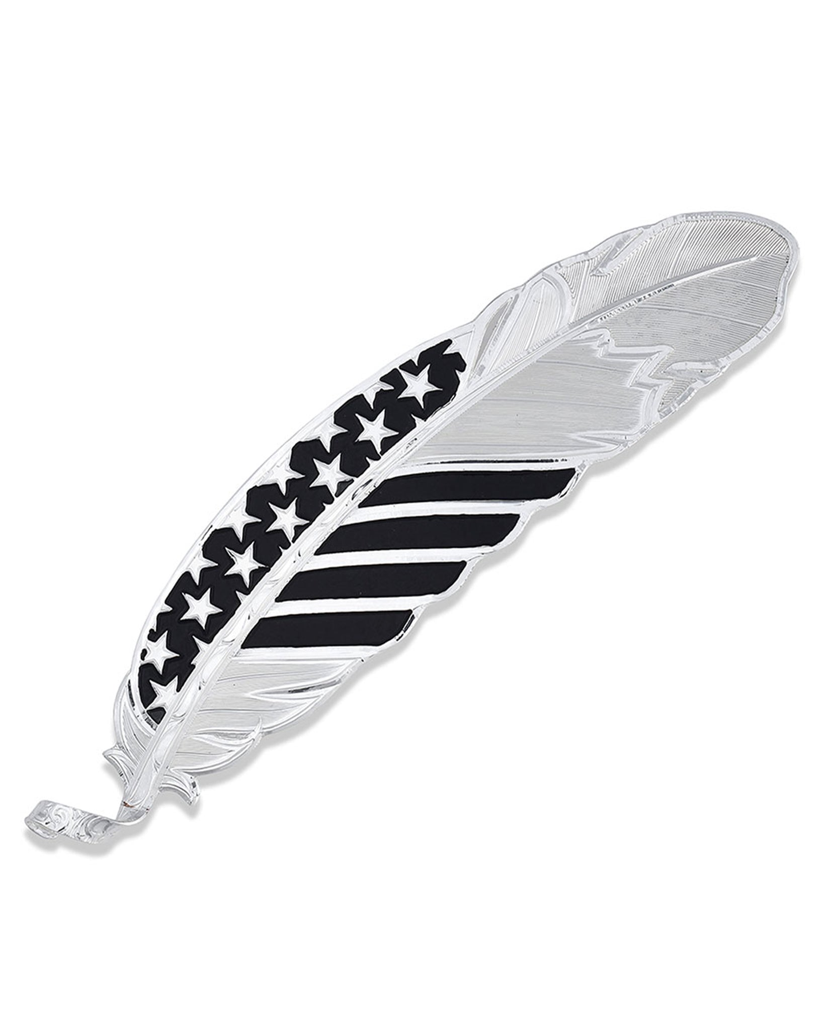 Black Tie Affair Flag Hat Feather by Montana Silversmiths from Skip’s Western Outfitters | MON-HF4692-O/S-REG