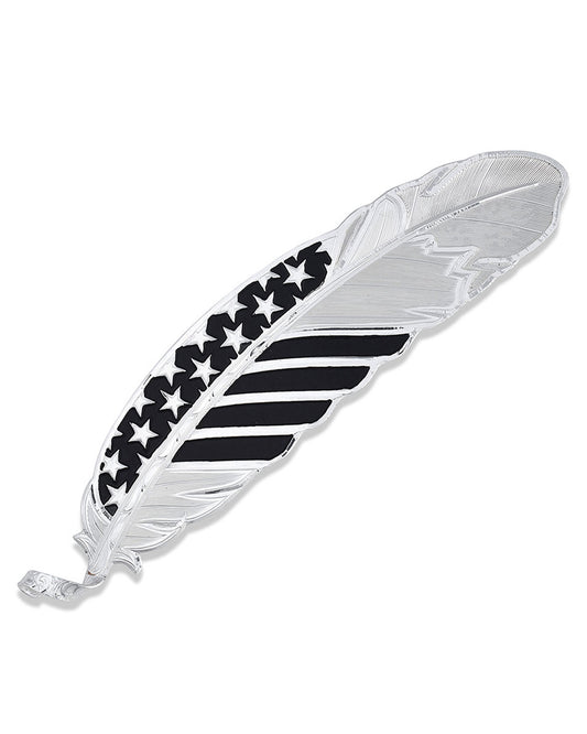 Black Tie Affair Flag Hat Feather by Montana Silversmiths from Skip’s Western Outfitters | MON-HF4692-O/S-REG