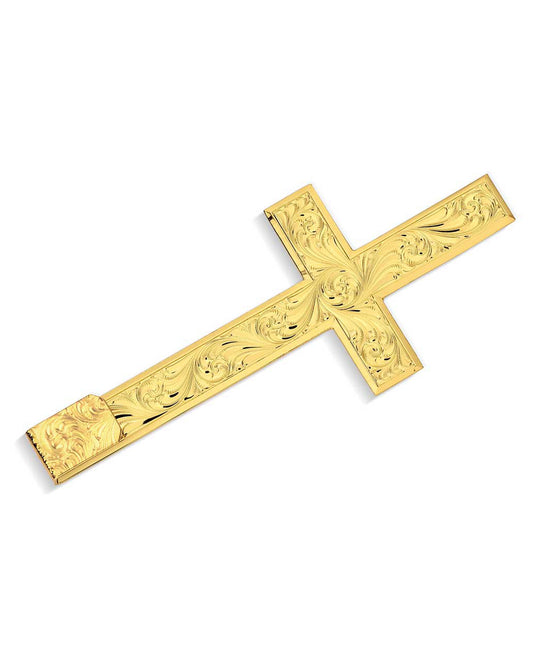 Flourishing Faith Hat Cross by Montana Silversmiths from Skip’s Western Outfitters | MON-HF5892G-O/S