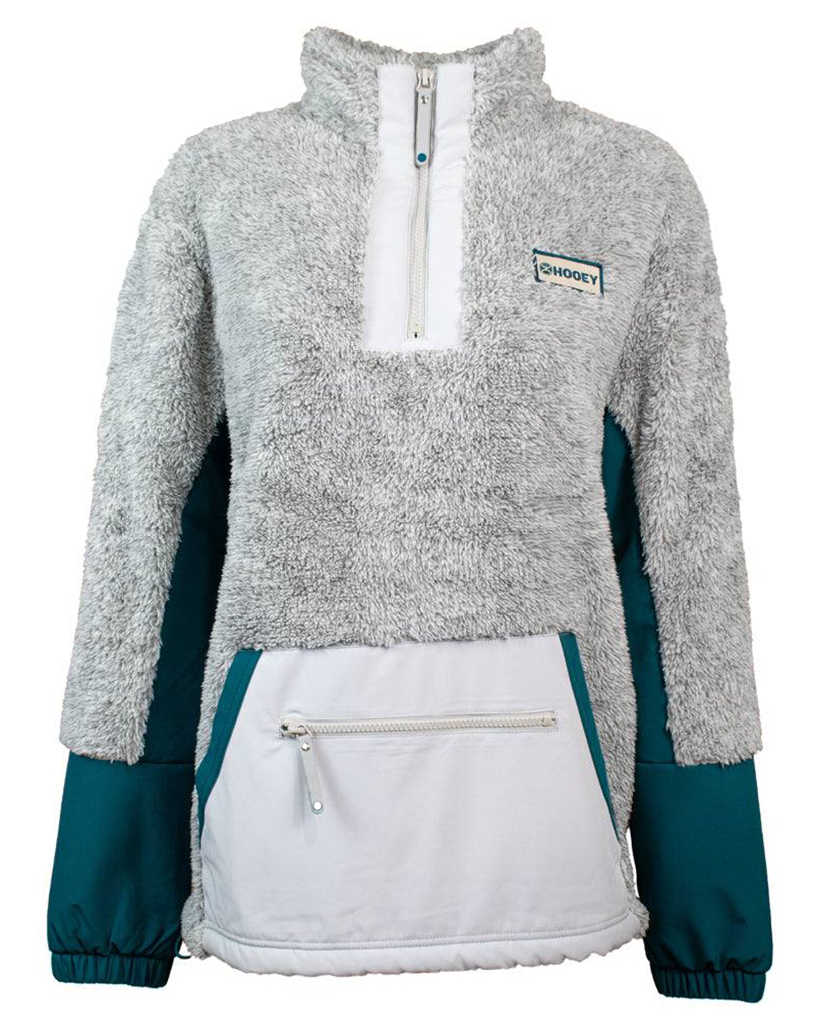 Women's Fleece Pullover by Hooey from Skip’s Western Outfitters | HOO-HFP004GY-M-GREY