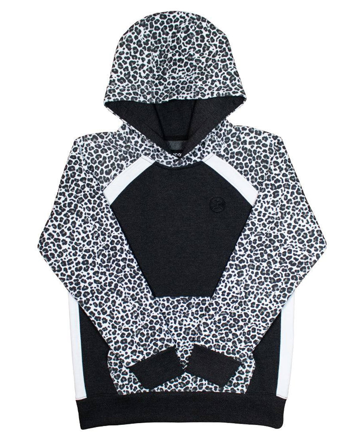 Kids' Savannah Cheetah Print Hoodie by Hooey from Skip’s Western Outfitters | HOO-HH1197BKWH-Y-XS-BLK