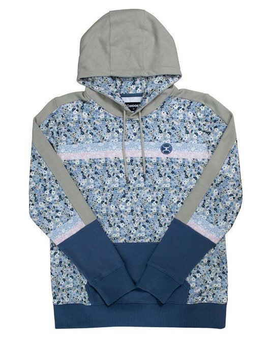 Women's Ditzy Floral Print Hooey Hoodie by Hooey from Skip’s Western Outfitters | HOO-HH1199GRBL-M-GRN