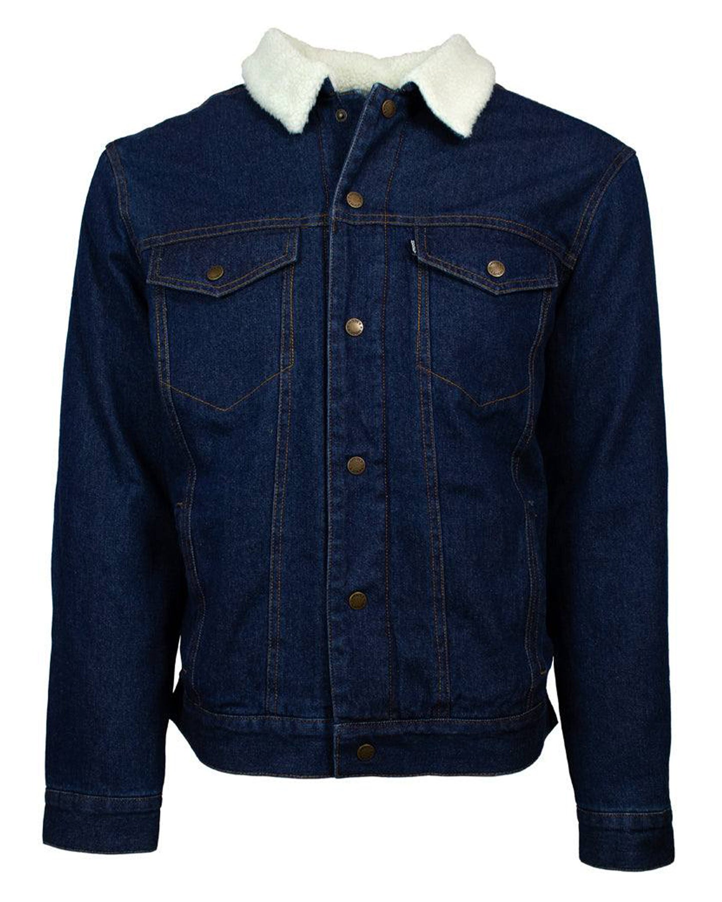 Men's Sherpa And Fleece Denim Jacket by Hooey from Skip’s Western Outfitters | HOO-HJ094DE-S-BLUE