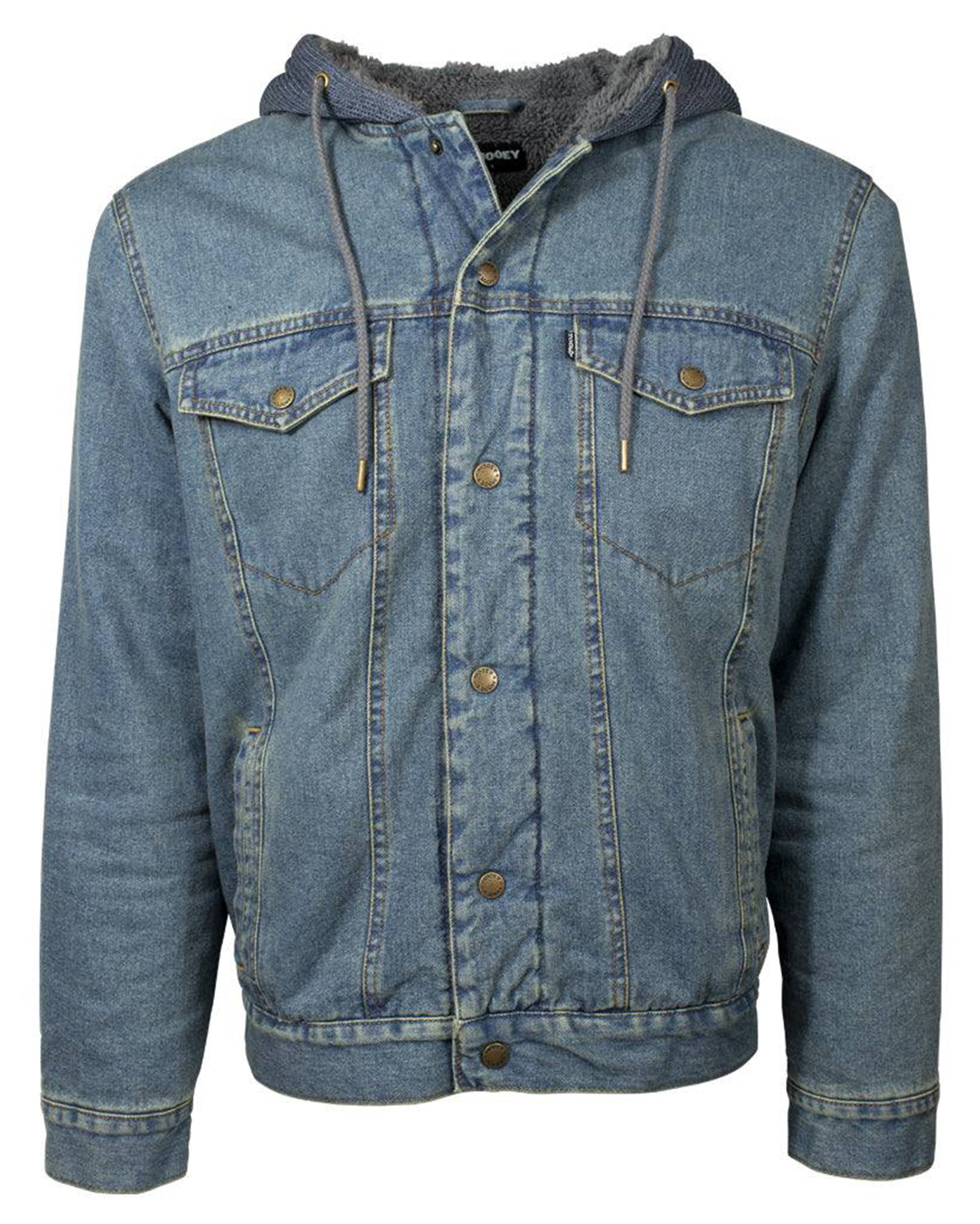 Men's Fleece Lined Denim Jacket by Hooey from Skip’s Western Outfitters | HOO-HJ097DE-S-BLUE