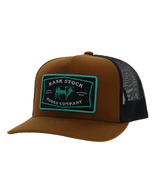Rank Stock Trucker Hat by Hooey from Skip’s Western Outfitters | HOO-2361T-BRBK-O/S-Brown/Black