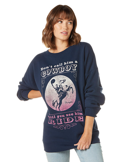 Women's Retro® Americana Sweatshirt by Wrangler from Skip’s Western Outfitters | WRA-112335643-XS-BLUE