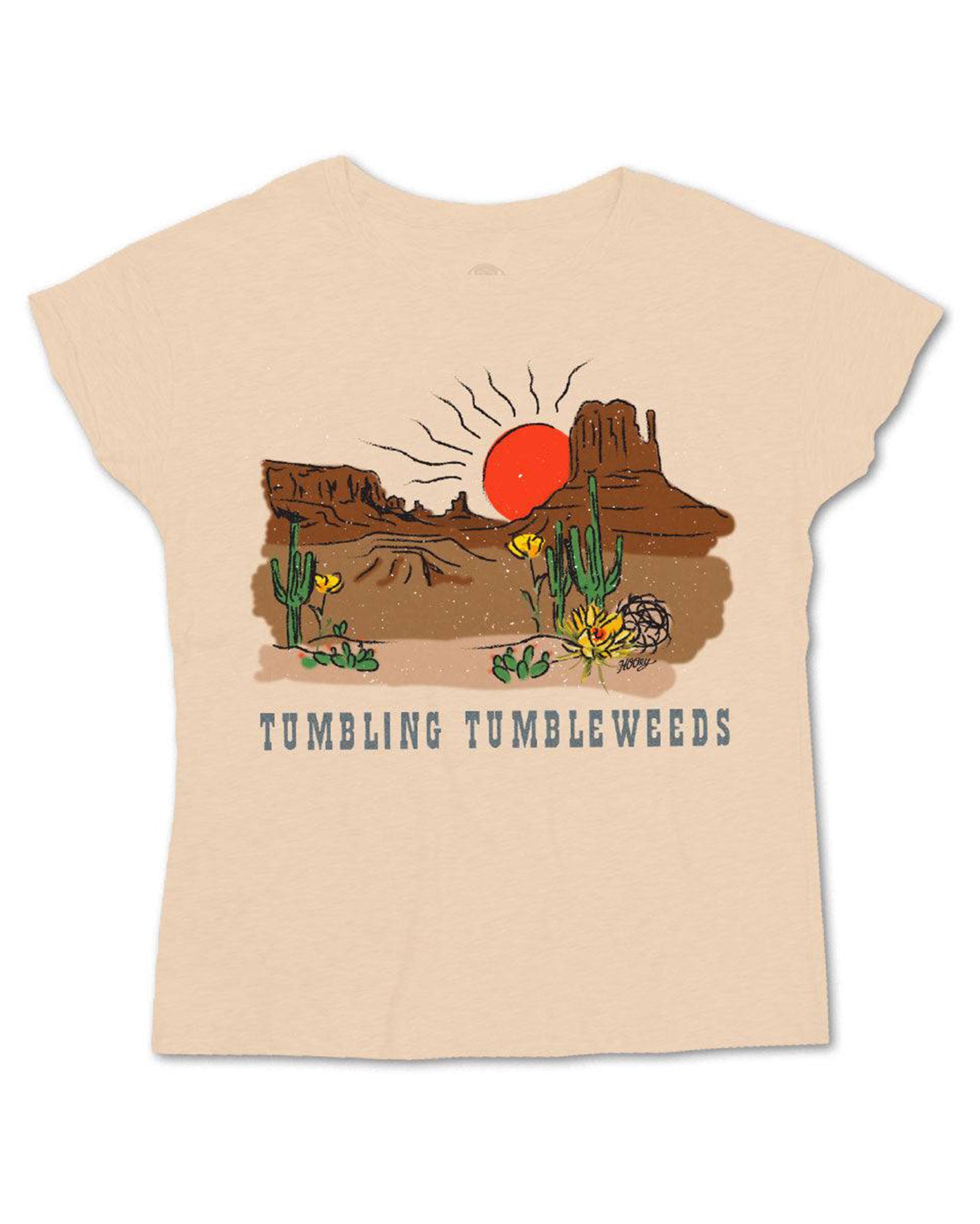 Women's Tumbling Tumbleweeds Tee by Hooey from Skip’s Western Outfitters | HOO-HT1631CR-M-CRM