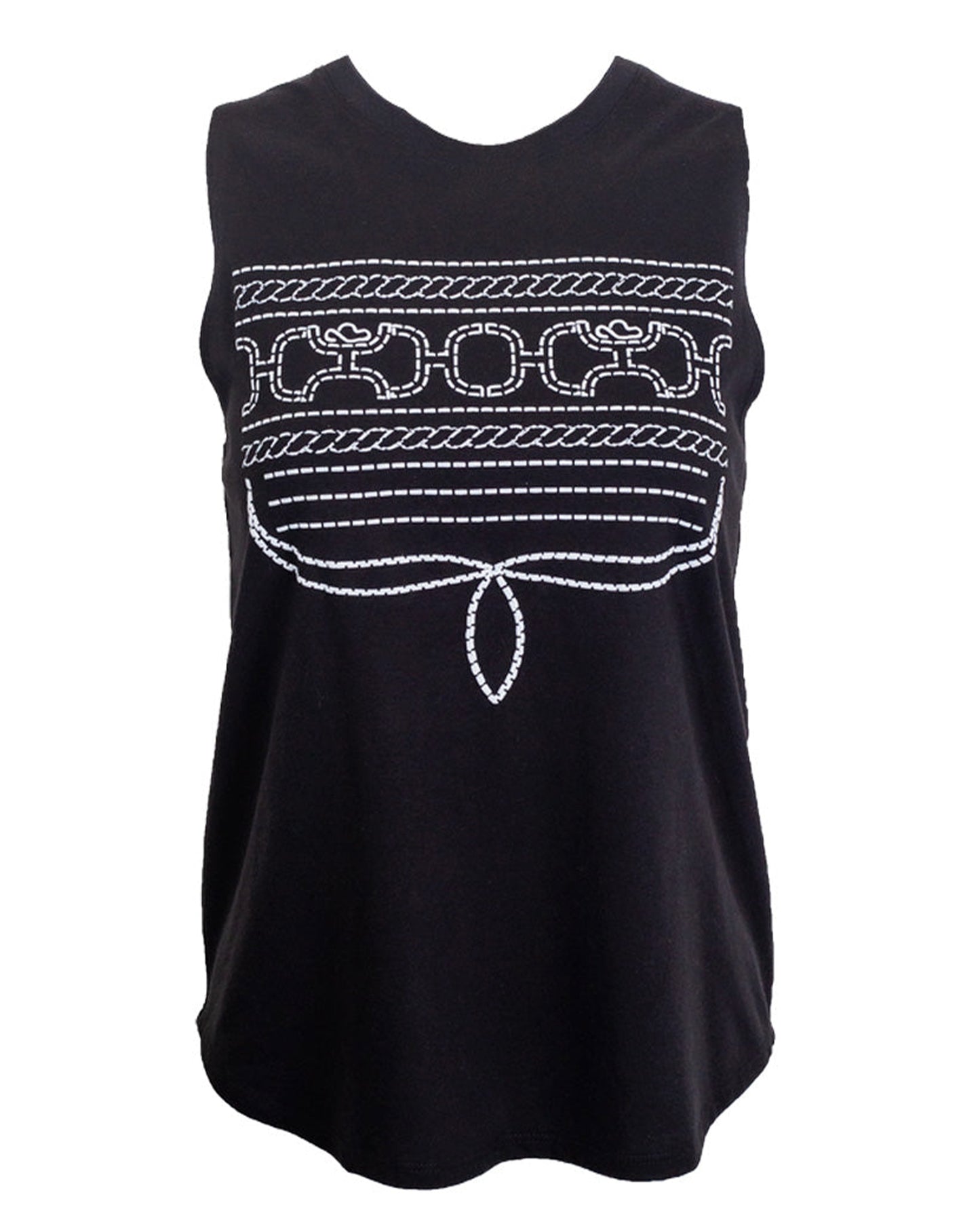 Women's Leona Tank Top - Ht2684Bk by Hooey from Skip’s Western Outfitters | HOO-HT2684BK-S-BLACK