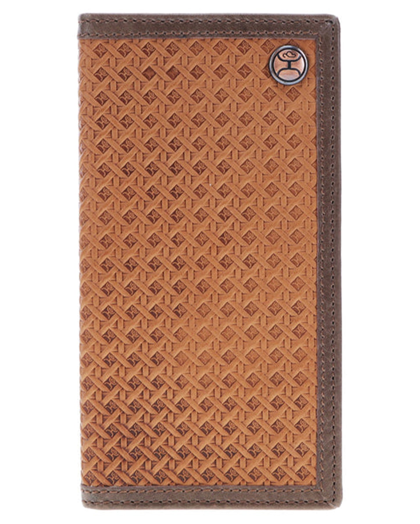 Hands Up Basketweave Rodeo Wallet by Hooey from Skip’s Western Outfitters | HOO-HW033-TNBR-O/S