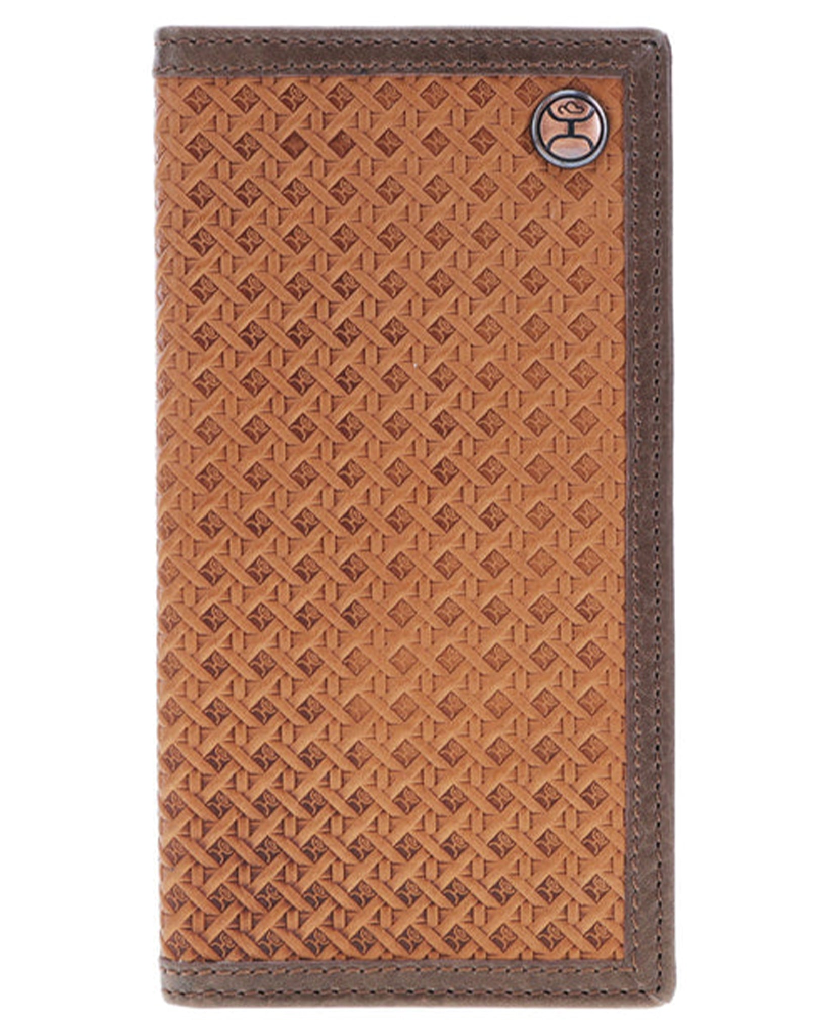 Hands Up Basketweave Rodeo Wallet by Hooey from Skip’s Western Outfitters | HOO-HW033-TNBR-O/S