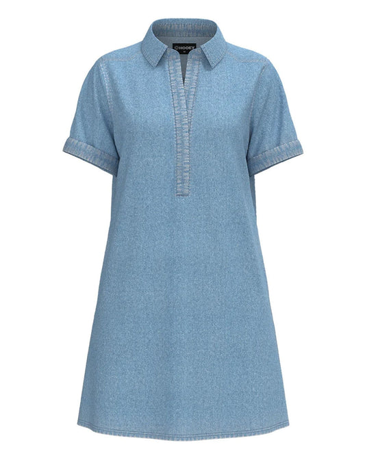 Denali Denim Women's Denim Chambray Short Sleeve Dress - Hd2603De
