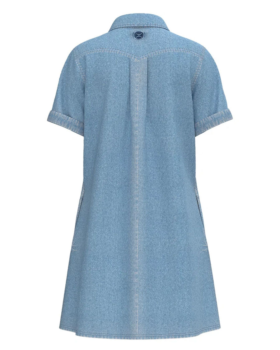 Denali Denim Women's Denim Chambray Short Sleeve Dress - Hd2603De