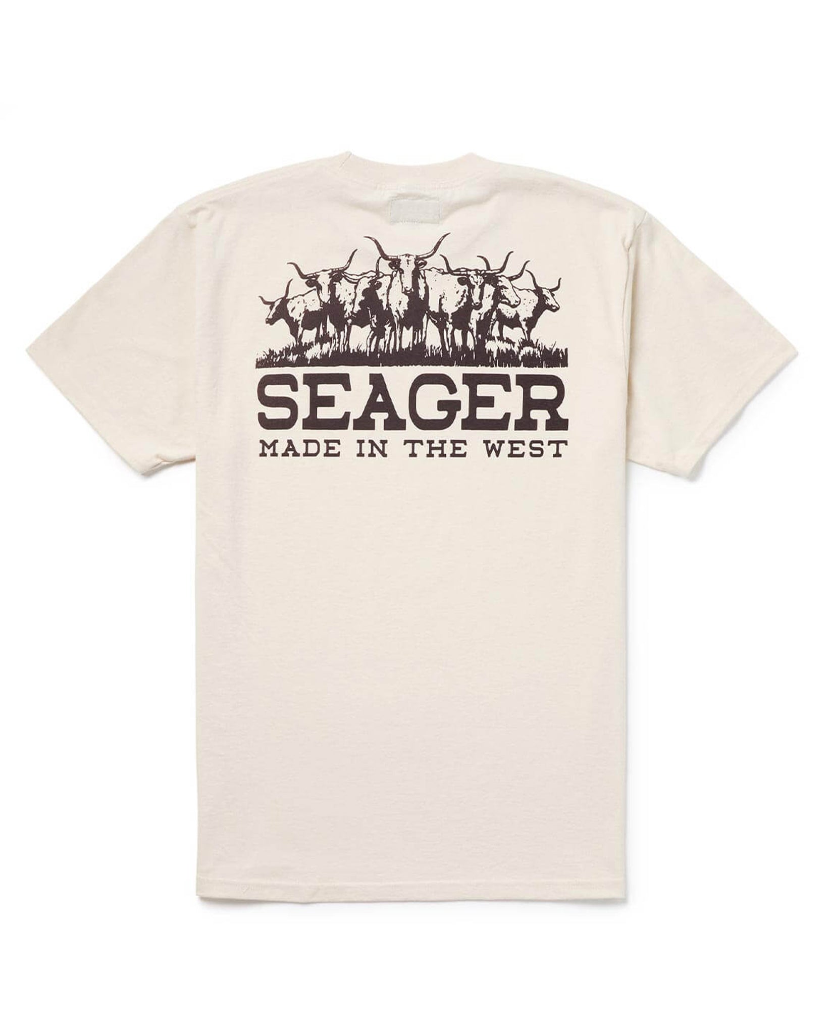 Men's Herd Tee by Seager from Skip’s Western Outfitters | SEA-MTSU25HERDWHT-M-VINTAGE-WHITE