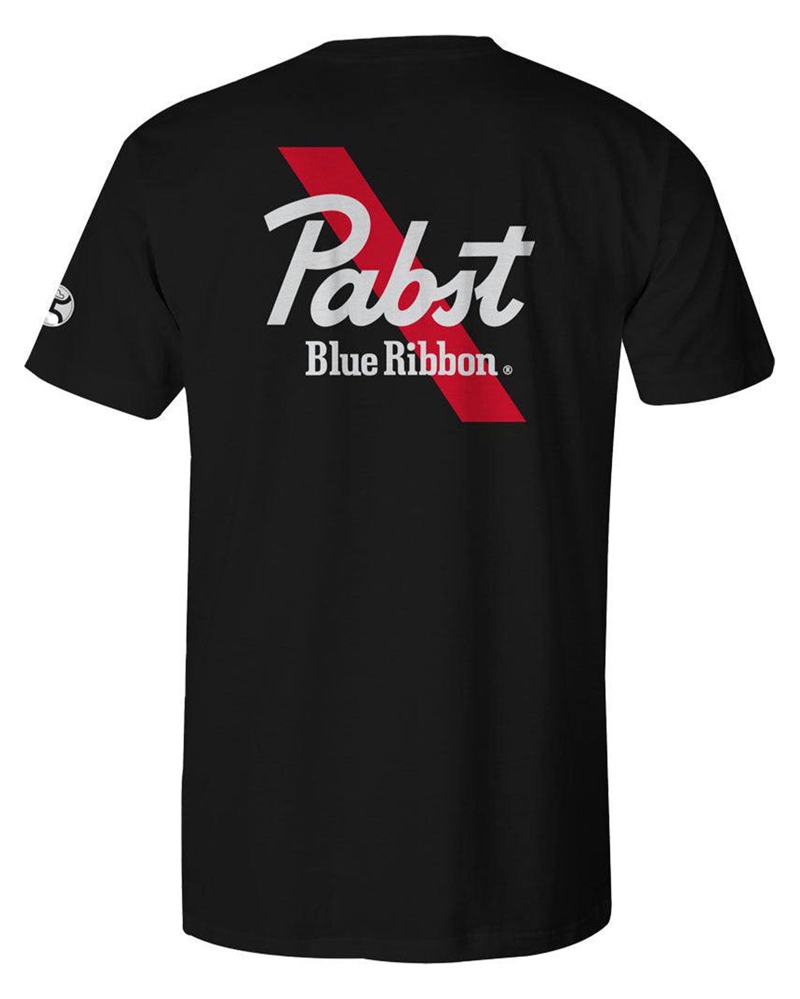Pabst Blue Ribbon Men's Black Crew Neck Cotton / Poly Short Sleeve With Red / White Logo On Back - Ht1638Bk by Hooey from Skip’s Western Outfitters | HOO-HT1638BK-L-BLACK