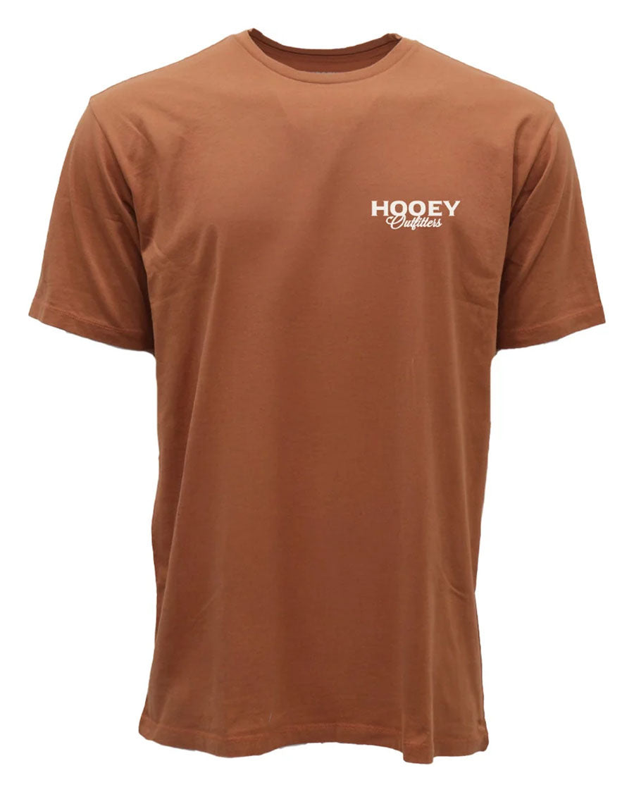 Toller Youth Boys Rust Crew Neck Cotton / Poly Short Sleeve T-Shirt With Bird Dog Logo On Back - Ht2656Ru-Y