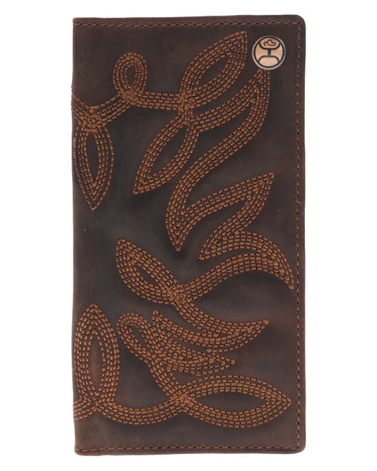 Wyatt Smooth Brown Rodeo Wallet With Brown Stitching - Hw040-Br