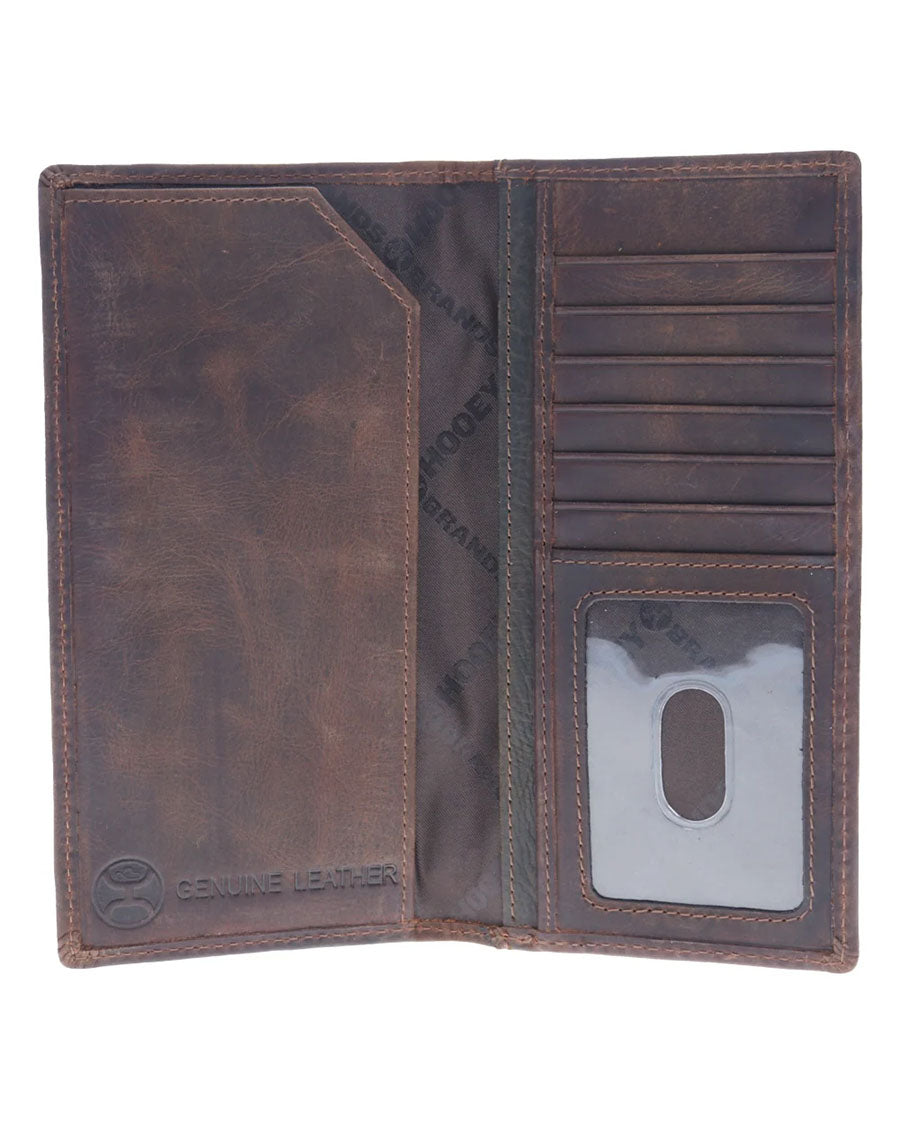 Wyatt Smooth Brown Rodeo Wallet With Brown Stitching - Hw040-Br
