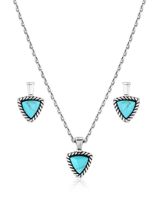 Braided Journey Turquoise Jewelry Set by Montana Silversmiths from Skip’s Western Outfitters | MON-JS6109-O/S
