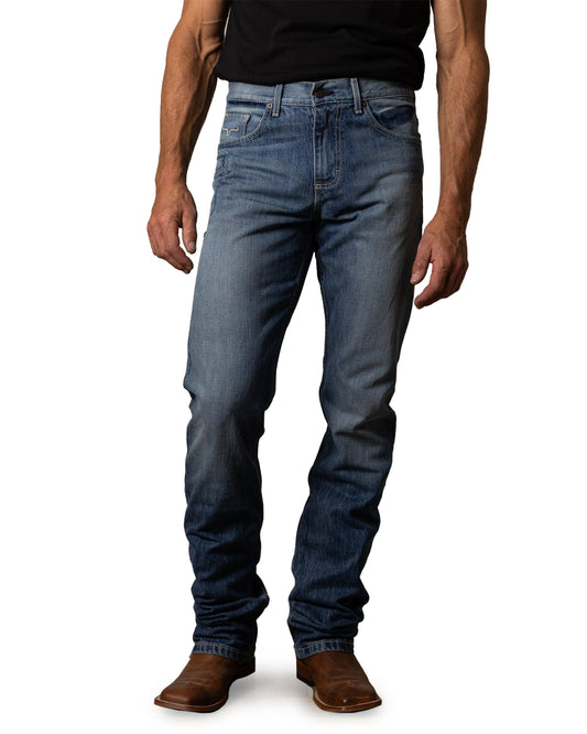 Kimes Ranch Men's James Mid Wash Straight Jeans in Mid Wash at Skip's Western Outfitters