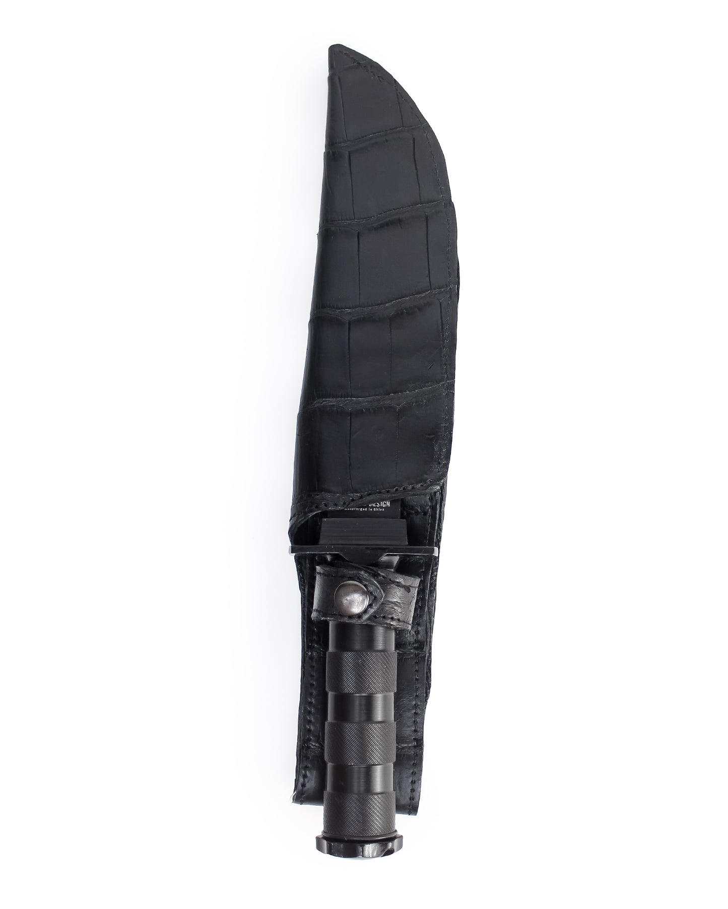 Large Alligator Knife Holster with Jungle Master Knife - Black