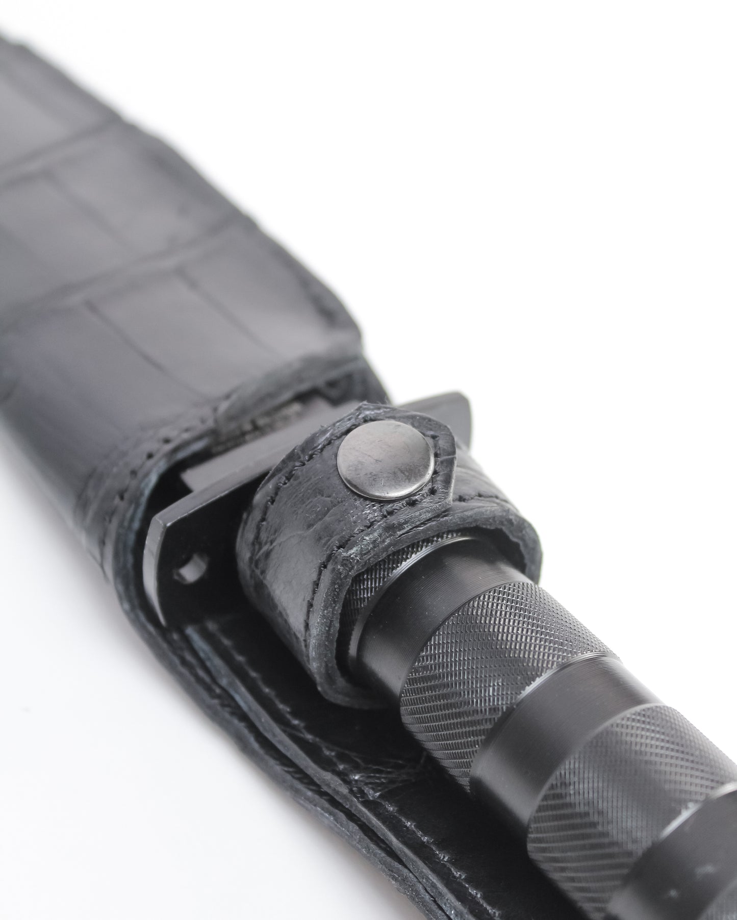 Large Alligator Knife Holster with Jungle Master Knife - Black